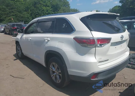 2015 Toyota Highlander Xle V6 из США, поврежденный, VIN 5TDJKRFH6FS072715